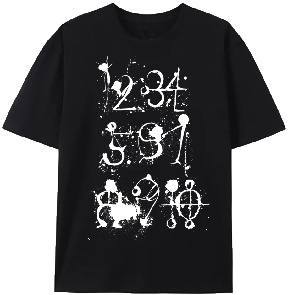 Number People Tee black, front